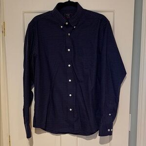 UNTUCKit Dark Blue Plaid Button Down Shirt